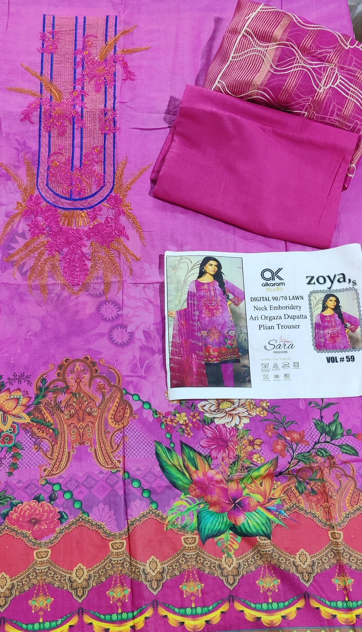 Alkaram Zoya’s Premium Digital Printed Lawn 3-Piece Suit Collection