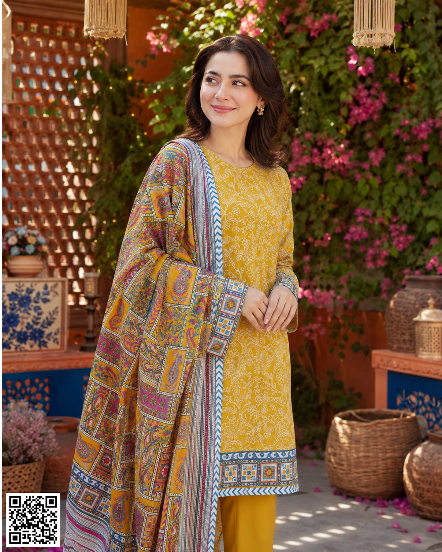 ZAMAN PRINTED UNSTITCHED 3PCS COLLECTION