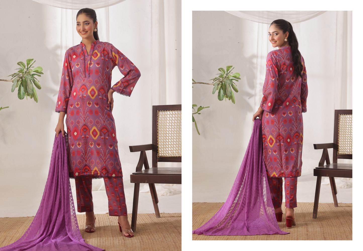 MJ Safaa Print Kari Lawn Collection – Chapter S - Premium Printed Lawn 3-Piece Suit Design#D-E0501-07