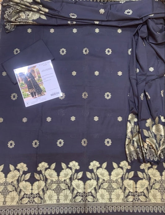 Sapphire Black Gold Jacquard 3Pcs
