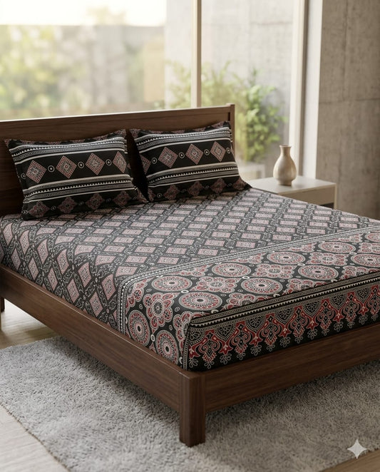 Salonika Full Printed King Size Bedsheets Collection