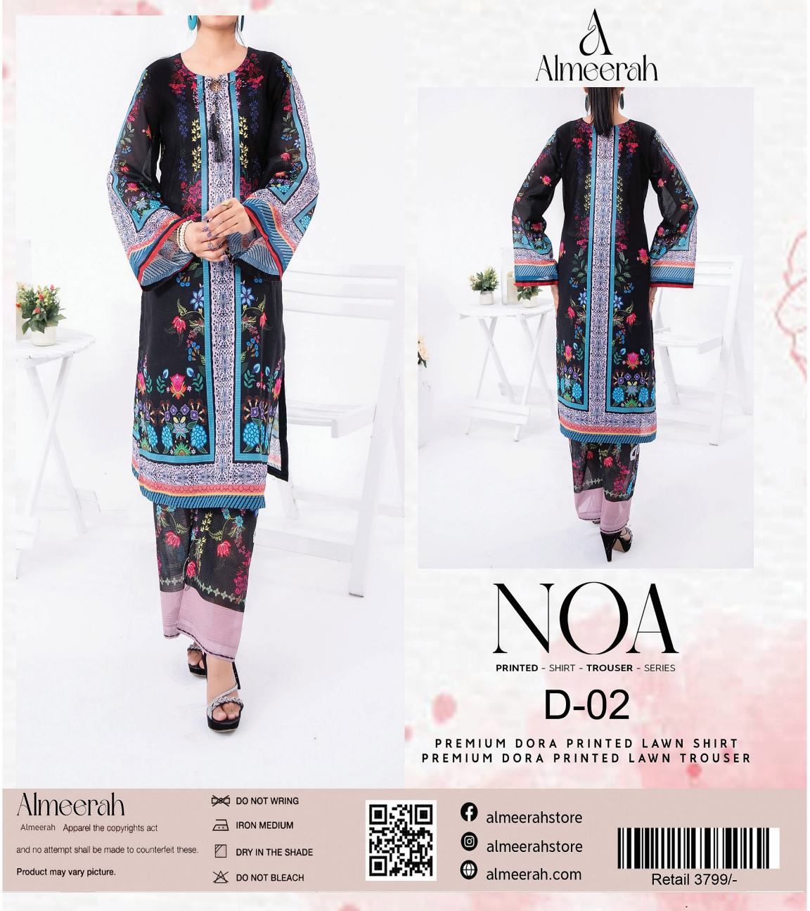 Almeerah - NOA 2 Pcs Unstitched collection Design No 2