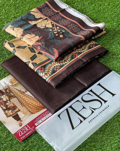 Zesh Drop 11 Unstitched Lawn 3 Piece in Wholesale Price 100% Original 🔥❤️