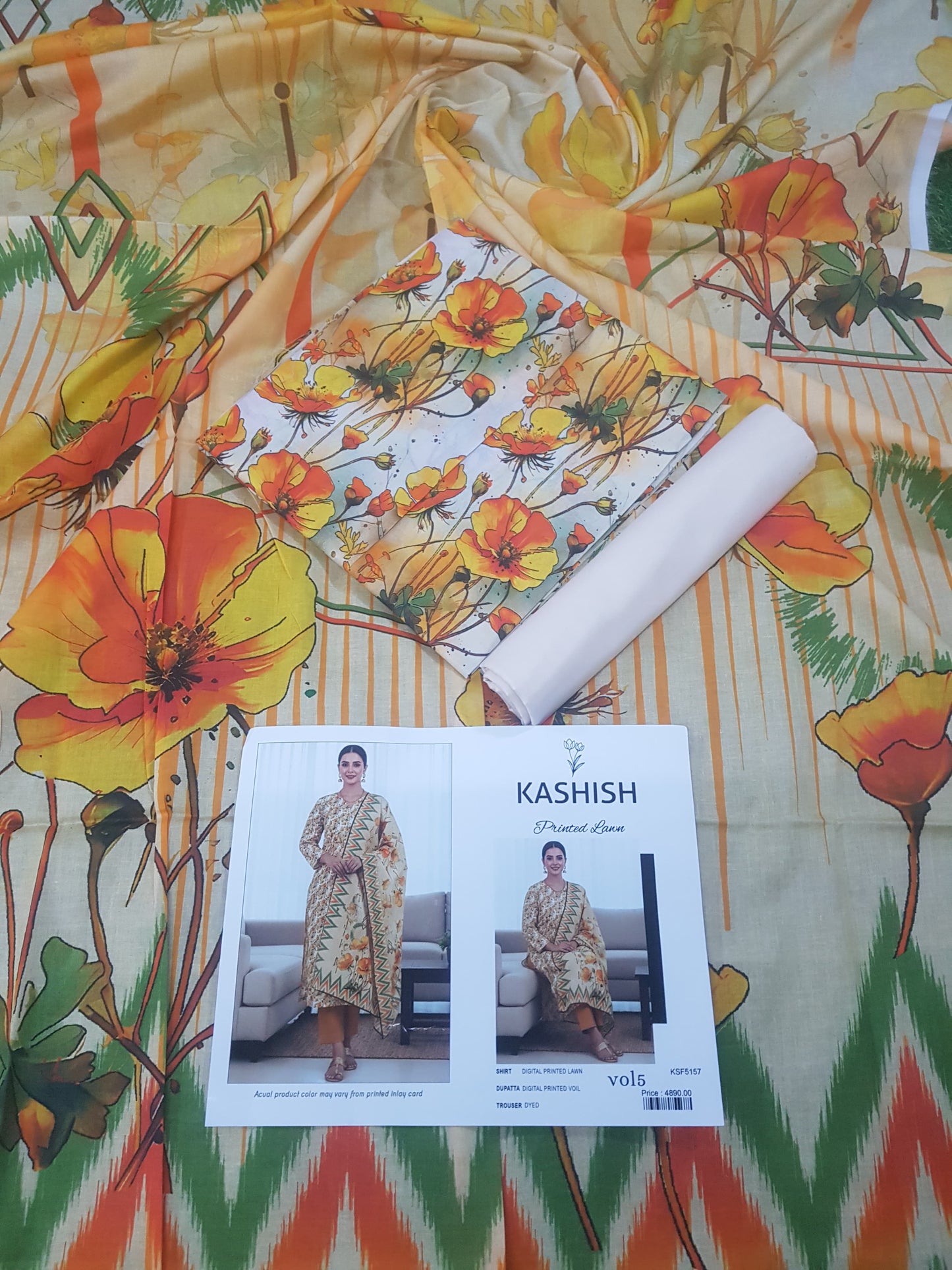 Kashish Unstitched Lawn 3 Piece in Wholesale Price 🔥