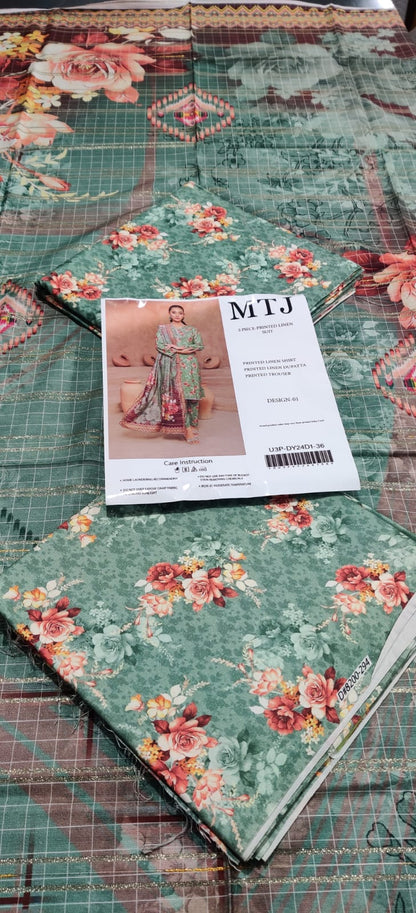 MTJ Floral Linen 3P