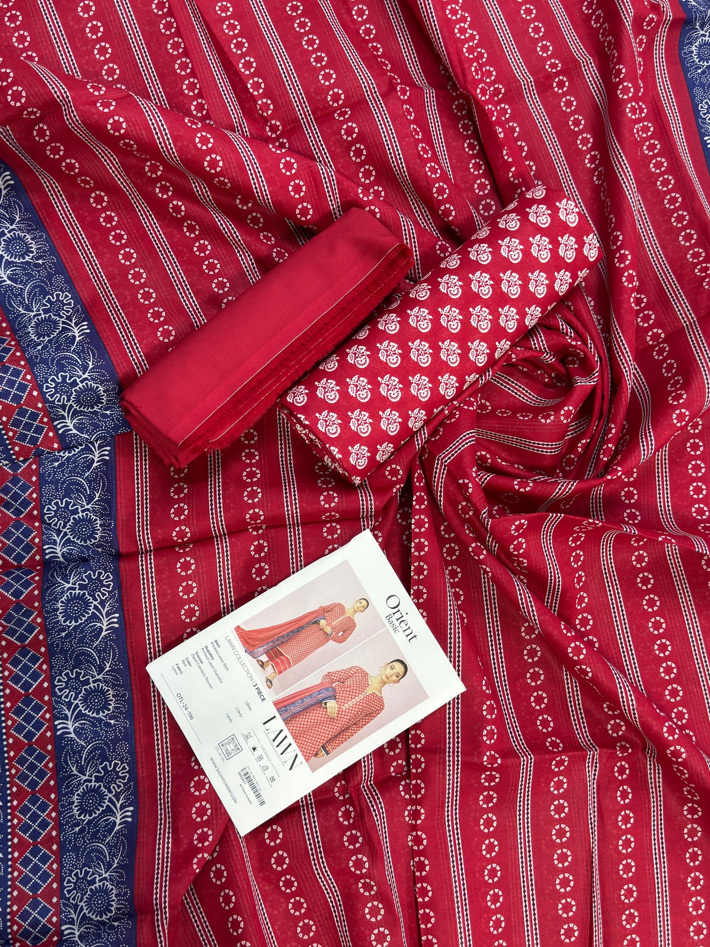 Orient Unstitched Lawn 3 Piece Collection D.C:- OTL-24-196