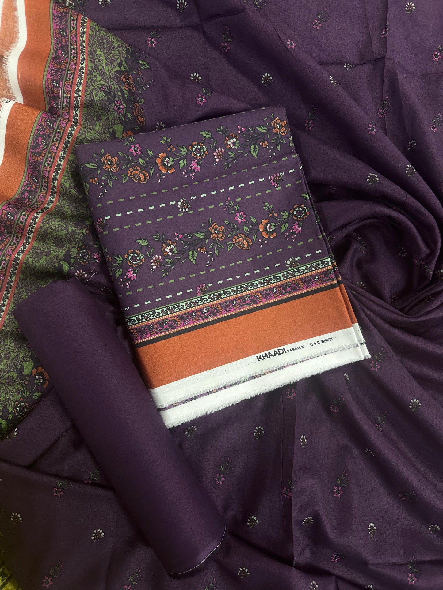 Khaadi Dark Purple Printed 3Pcs