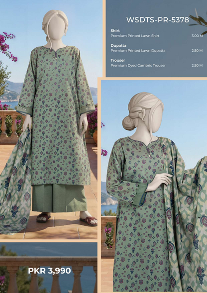 MTJ Original (WSDTS-PR-5378) Printed Lawn Unstitched Collection – Summer 2026