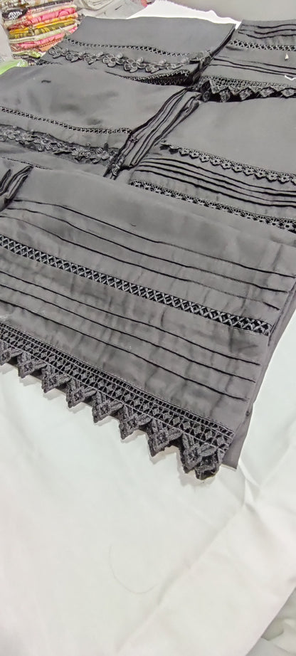 Cotton Stitched Plazo In Black 🖤 & White 🤍