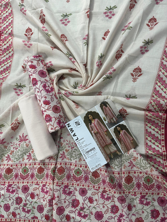 Zellbury (D.C:- WUS26X38109) Unstitched 3pcs Lawn Collection