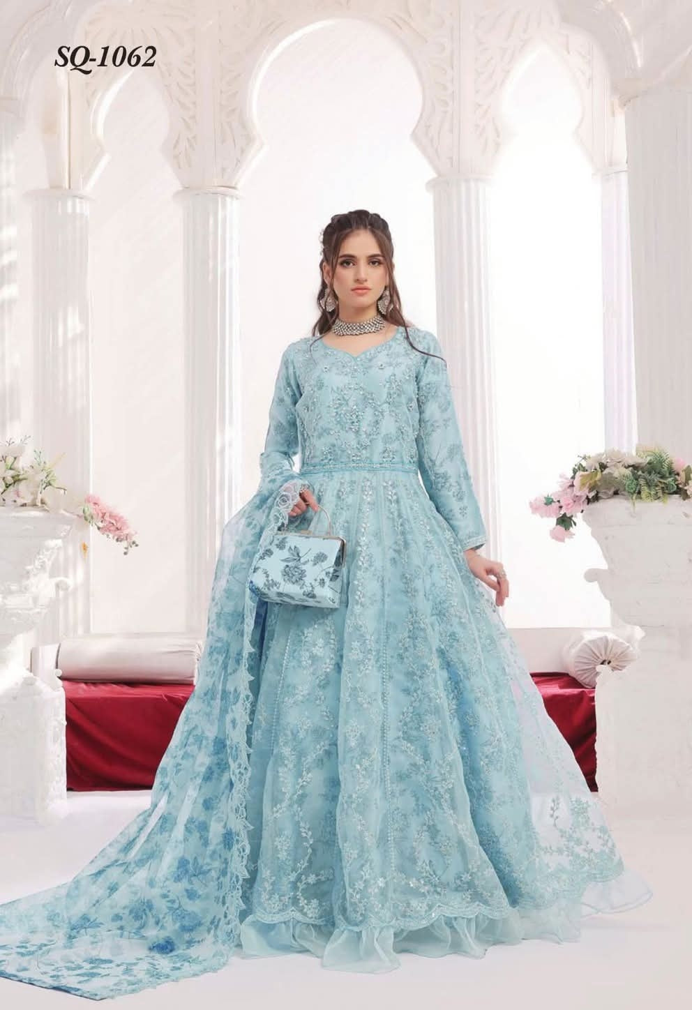 Zarlish Blue Luxury Embroidered Collection