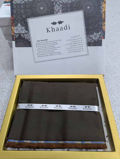 Khaadi Gents With Box Unstitched Soft Cotton