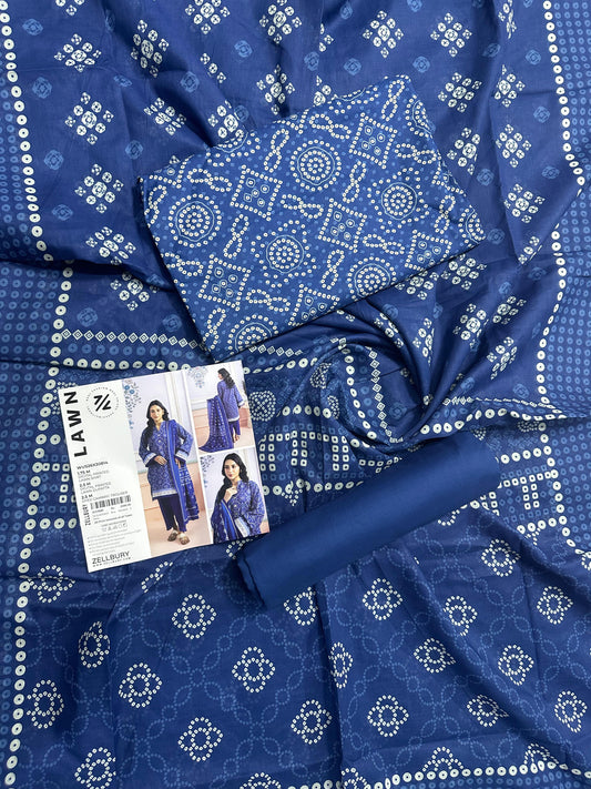 ZELLBURY Unstitched Lawn Collection 2026 Design # WUS26X30814