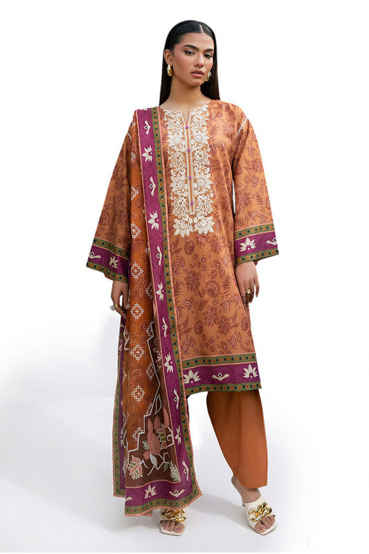 Gul Ahmed IUSTKSD-4023 Emb Lawn 3PCS