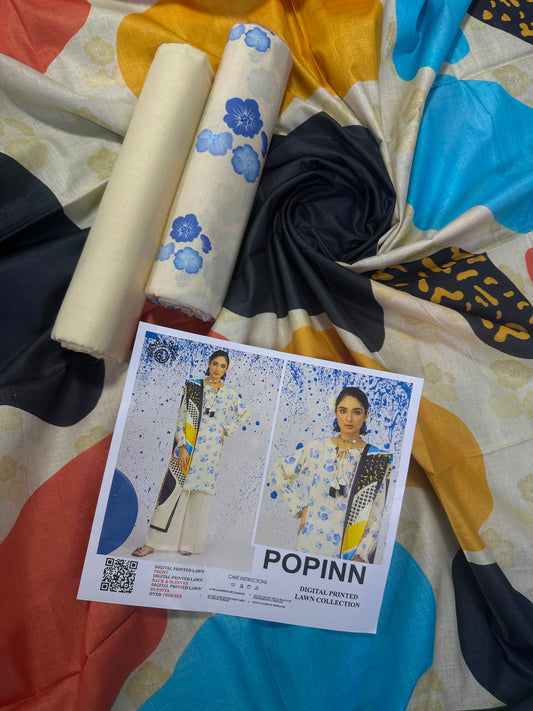 Popinn Cream Printed Lawn Collection