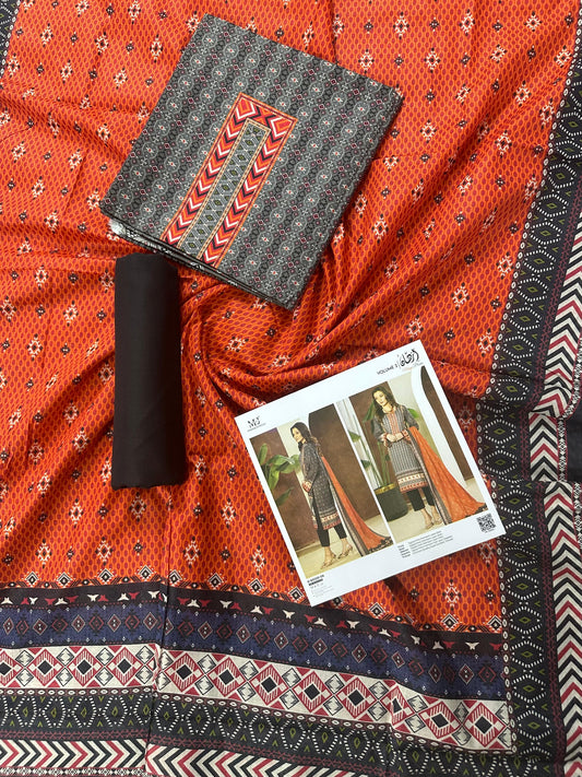 Izhan Magic Premium Digital Printed 3PC Lawn Unstitched Collection Vol.03 - D B0301 08