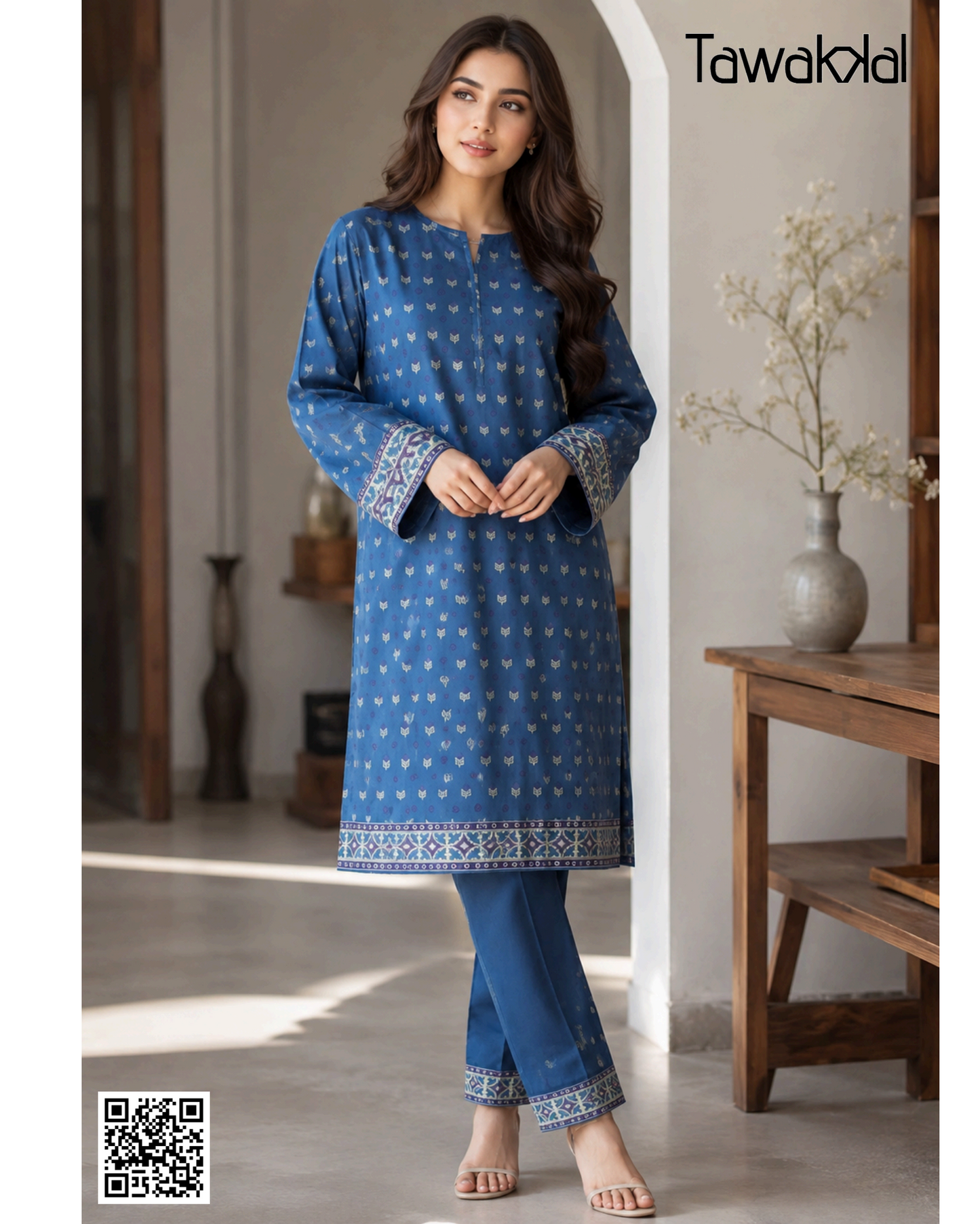 Tawakkal Navy Blue Stitched 2-Piece