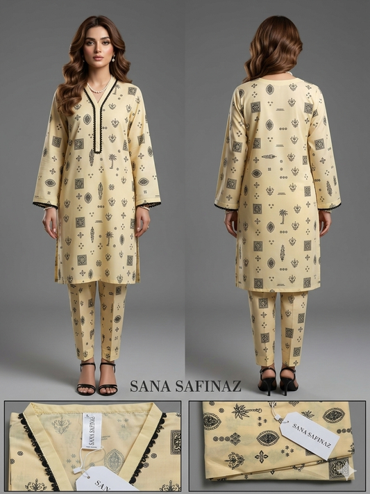 SANASAFINAZ Stitched CORDSET 2PCs Cotton – Ready to Wear