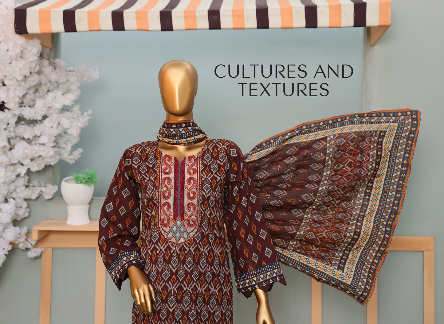 🌸 MTF Digital Printed Doria Embroidered Cotton Collection 2025 🌸 ✨ ELARA ✨