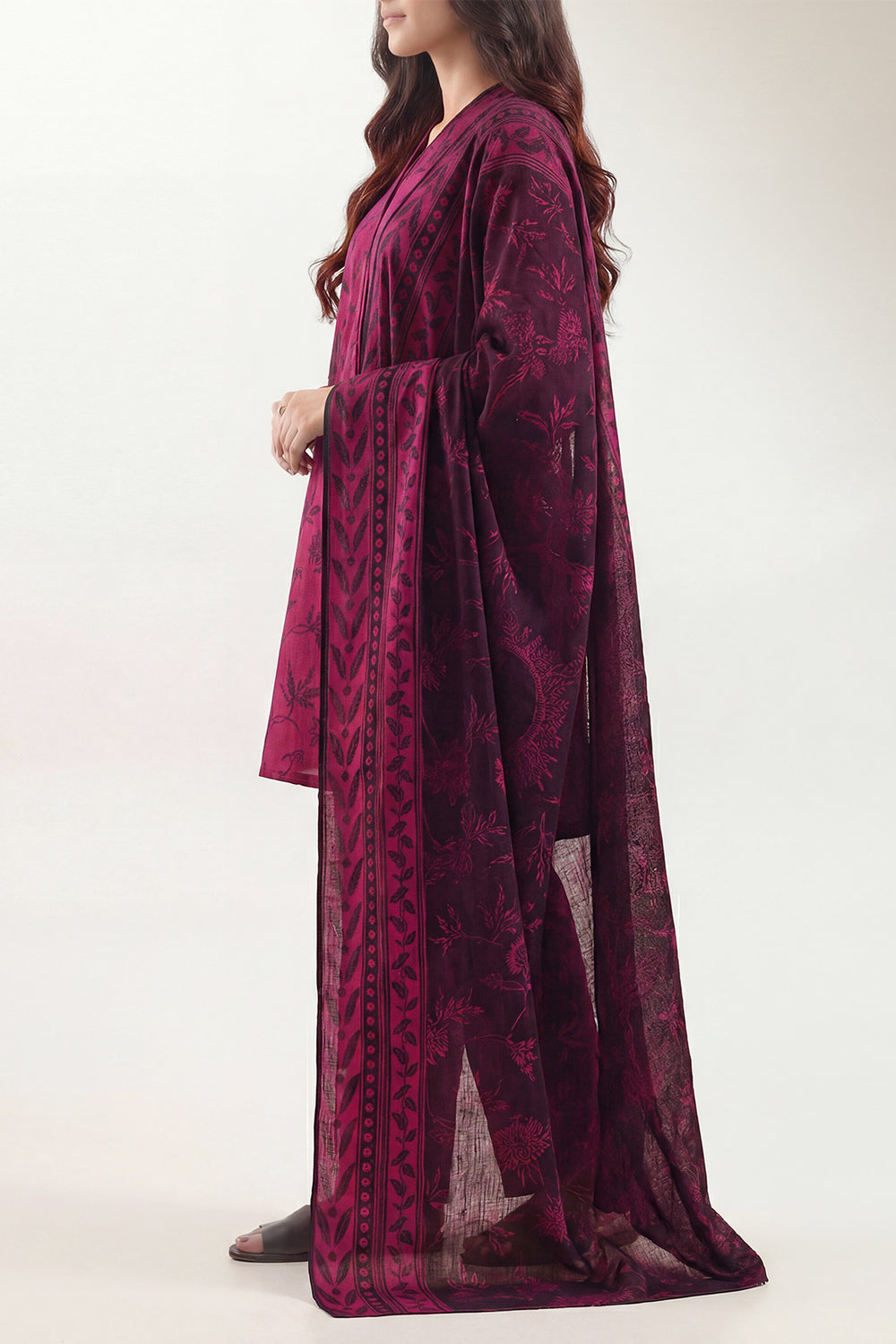 Saya Plum 3PCs Printed Lawn Unstitched Collection