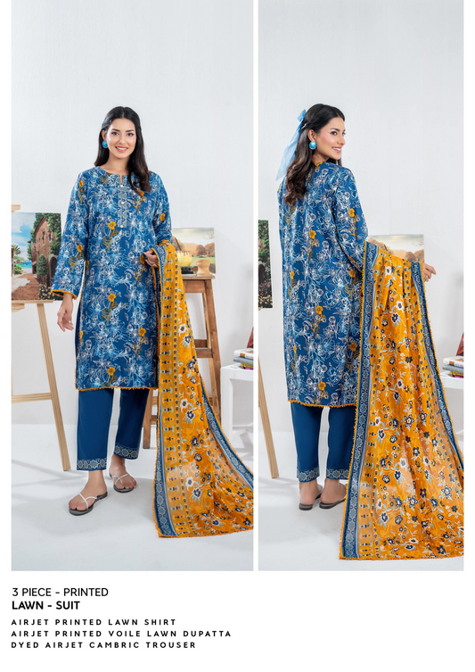 Zesh Unstitched Lawn 3 Piece 100% Original 🔥❤️