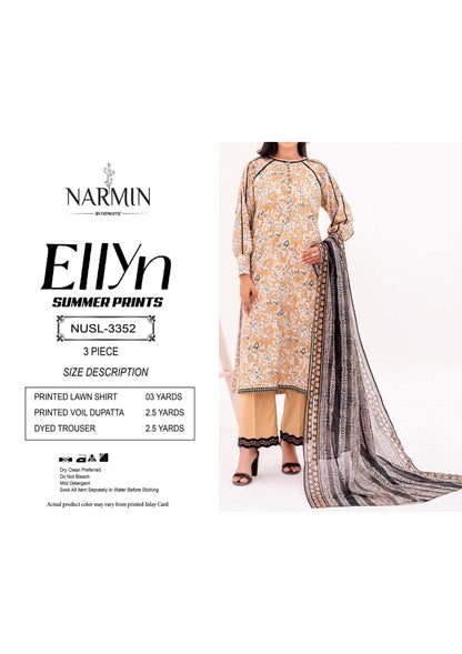 NARMIN Ellyn 100% Original Unstitched Lawn ❤️  by NARKINS