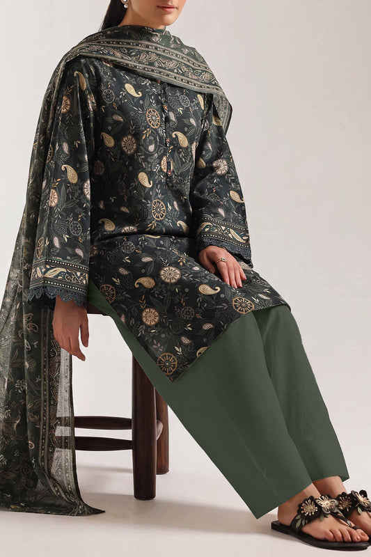 SAYA D.C:-U01-26152-P01B - 3 Piece Printed Lawn Collection