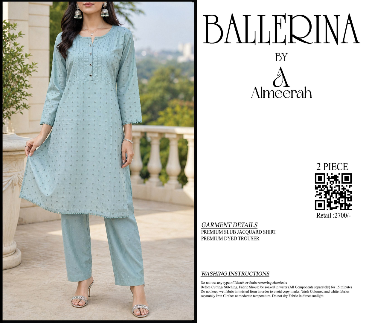 BALLERINA BY ALMEERAH D-7 -  2PCS JACQUARD COLLECTION