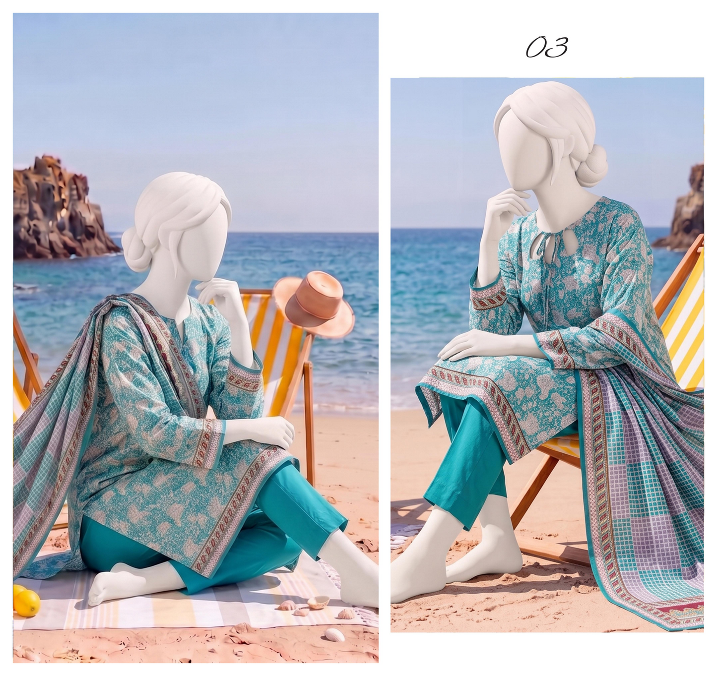 SAWERA-E-SAHIL Printed Lawn Collection D-03