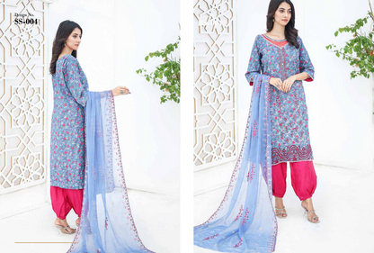 SANASARA EMBROIDED 3P By LEEDS