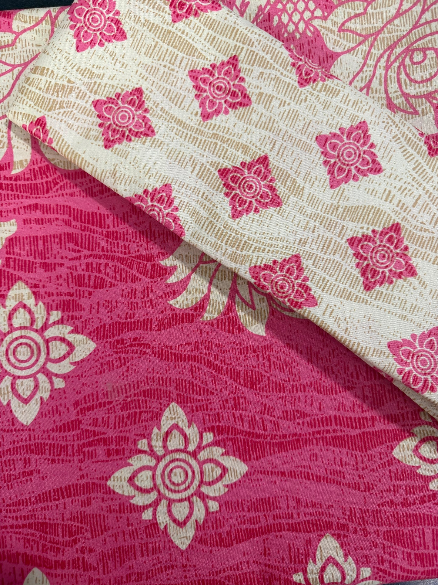 Salonika Beige-Pink Double Bed Bedsheets