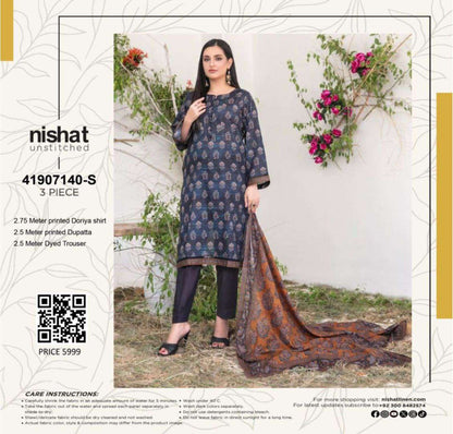 Nishat Doriya Printed Lawn 3P In Wholesale Price