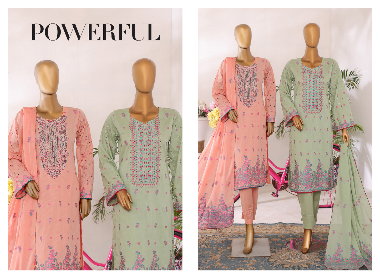 MTF MUSKAN JACQUARD 100% ORIGINAL CHIKENKARI SLEEVES 3PCS 👌🌼❤️