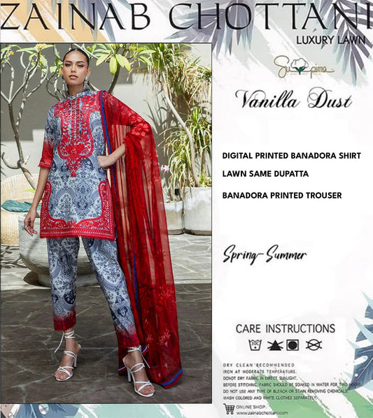 Zainab Chottani Banadora Unstitched 3P🔥