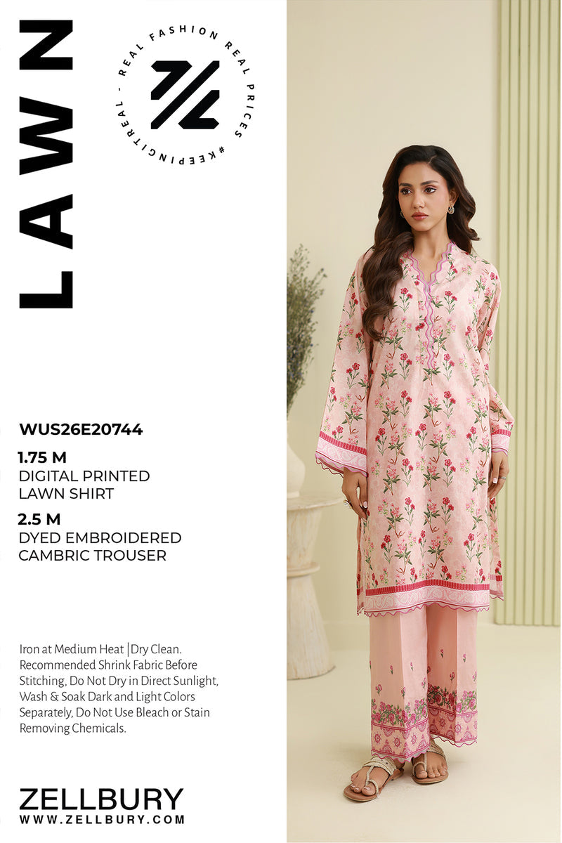 Zellbury D.C:-WUS26E20744   Digtal Printed Lawn 2Pcs Collection
