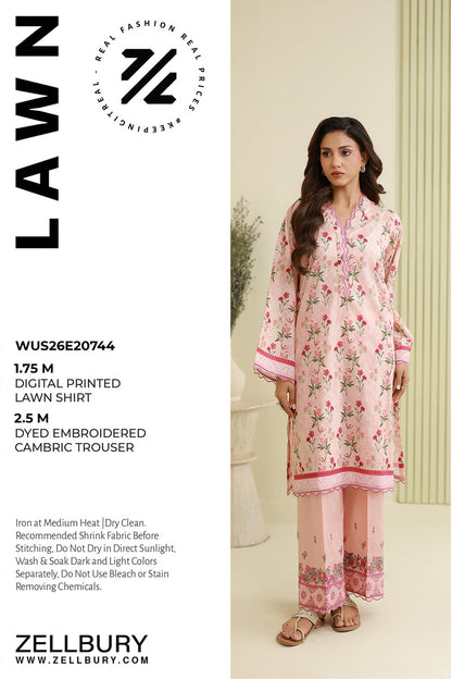 Zellbury D.C:-WUS26E20744   Digtal Printed Lawn 2Pcs Collection