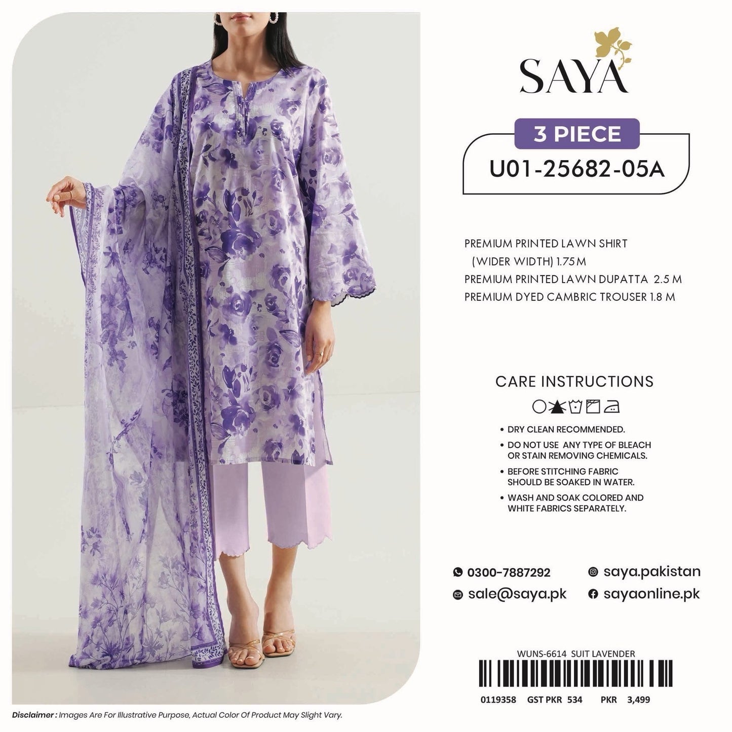 Saya Unstitched Printed 100% Original Cotton 3 PCs Suit In WHOLESALE PRICE 💯✨