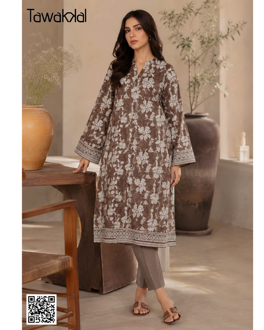 Tawakkal Brown Stitched 2-Piece