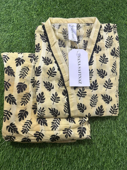SANASAFINAZ Stitched CORDSET 2PCs Cotton – Ready to Wear