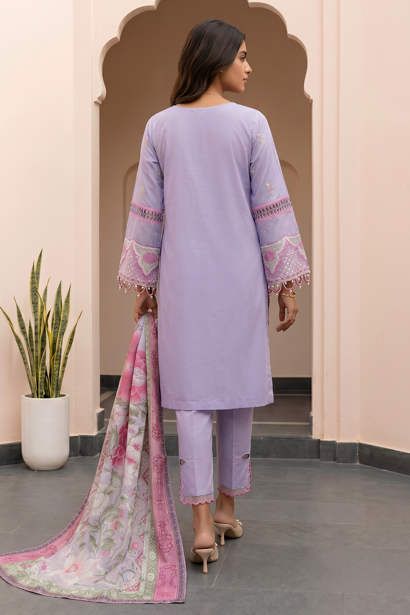 Zellbury Signature Unstitched 3PCs Collection D-C:- WUS25E30614