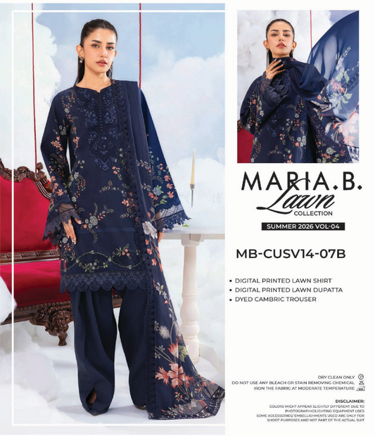MARIA B® 3PC Printed Lawn Unstitched Collection D-06