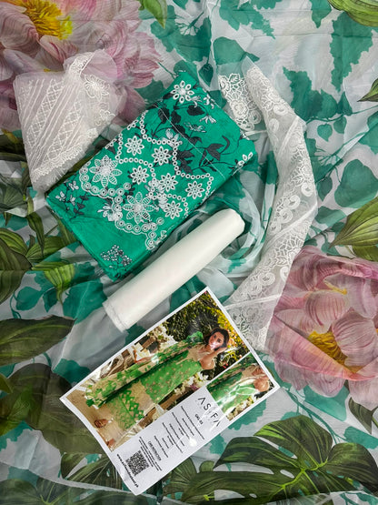 Asifa & Nabeel Digital Print Chikankari Embroidered Lawn