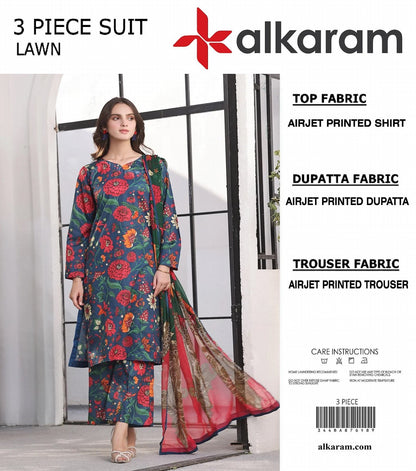 Alkaram Unstitched Lawn 3 Pieces in Wholesale Price 🔥❤️