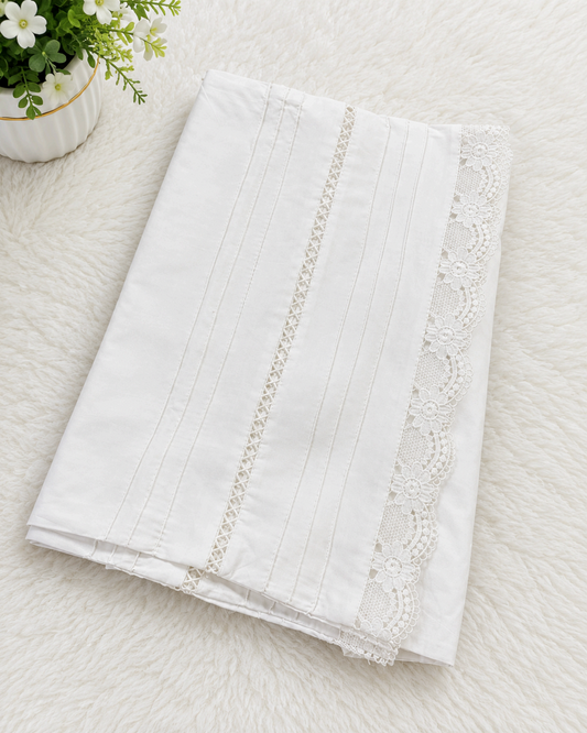 Stitched White Plazo Large Randomly