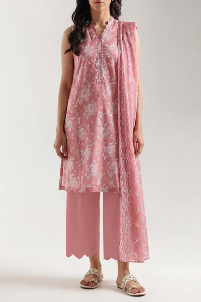 Saya Pink 3PCs Printed Lawn Unstitched Collection