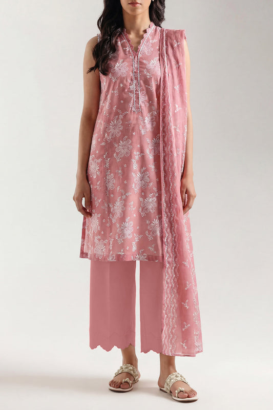 Saya Pink 3PCs Printed Lawn Unstitched Collection