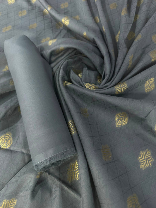 Jacquard Grey Lawn 2 Pcs Collection