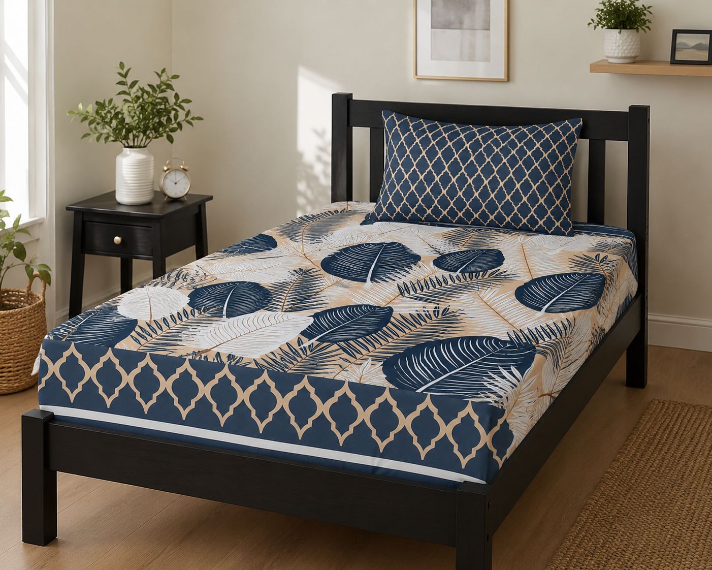 Single Bedsheet Salonika Pure Cotton Printed