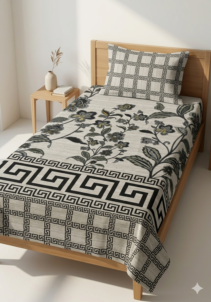 Single Bedsheet Salonika Pure Cotton Printed