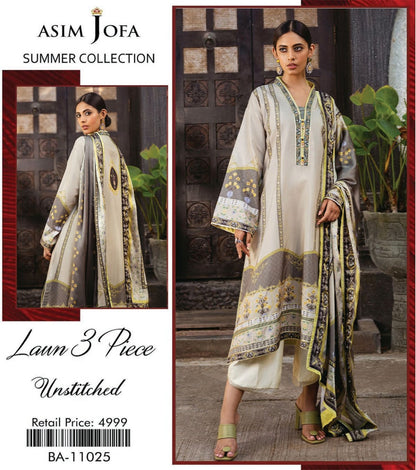 Asim Jofa Lawn Printed 3PC In Wholesale Price